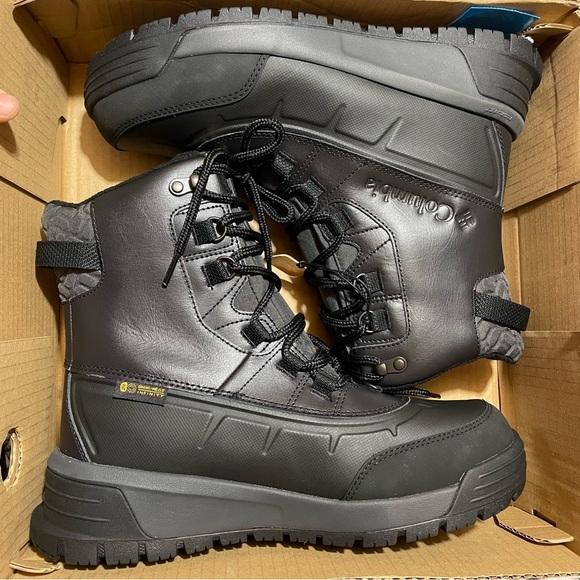COLUMBIA mens Bugaboot celsius black boots Size 8 Wide waterproof insulation - Picture 9 of 12